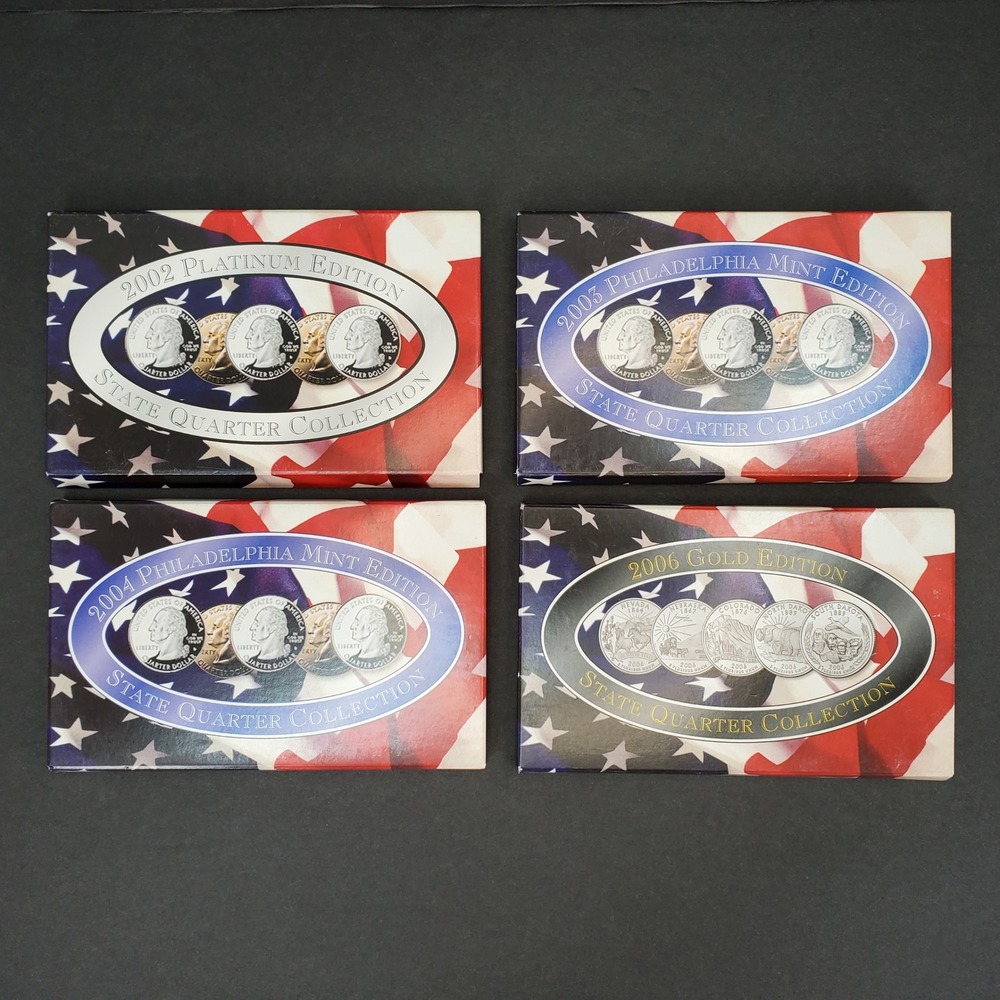 CSN State Quarter Collection Lot 2002 Platinum 2003 2004 Philly 2006 Gold Ed.